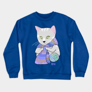 Knitting Cat Crewneck Sweatshirt